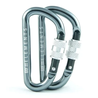 Abbildung von GO!elements Karabiner Micro 6, (2Stück), Schlüsselanhänger Mini Karabinerhaken klein mit Schraubverschluss