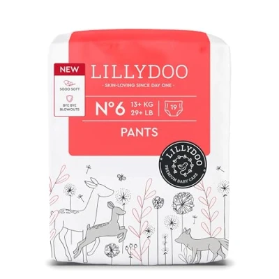 Abbildung von LILLYDOO Baby Windeln Pants Größe 6 (13+ kg), 19 Höschenwindeln, Sicherer Auslaufschutz Hautfreundlich, Weich &amp; Ohne Lotionen für empfindliche Haut, Dermatologisch getestet