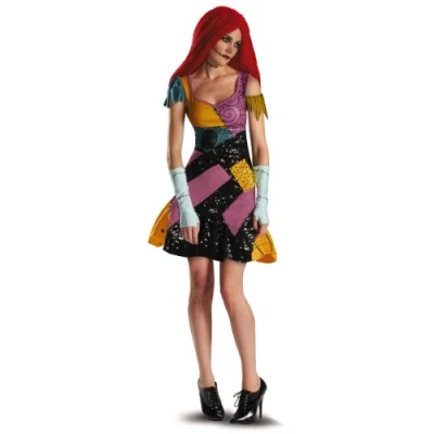 Abbildung von Disguise Sally Glam Kostüm, Gelb/Schwarz/Violett, Medium (8 10) US