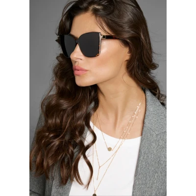 Abbildung von Laura Scott Sonnenbrille mit glitzernden und goldfarbenden Details NEW