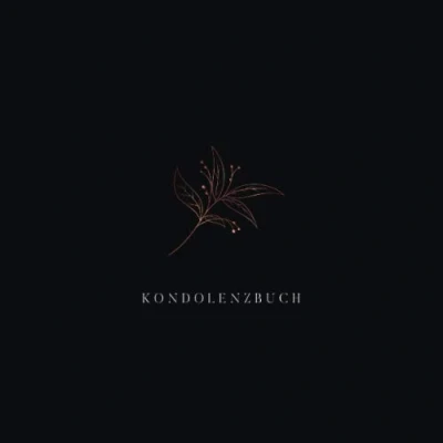 Abbildung von Kondolenzbuch: Für die Trauerfeier und Beerdigung Zum Hineinschreiben von Beileidsbekundungen lieben Botschaften Dezentes Rosegold Design auf Schwarz