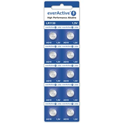 Abbildung von Everactive EVAG10, Einwegbatterie, LR1130, Alkali, 1,5 V, 10 Stück(e), 5 Jahr(e)