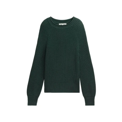 Abbildung von TOM Tailor Denim MIT Leichten BALLONÄRMELN Strickpullover, Damen, Größe: XS, Dark gable green