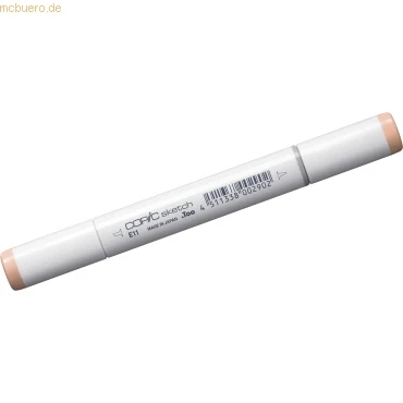 Abbildung von COPIC Sketch Marker Typ E 11, Bareley Beige, professioneller Pinselmarker, mit einer Super Brush Spitze und Medium Broad