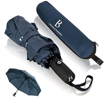 Abbildung von Logan &amp; Barnes Taschenregenschirm Boston, Sturmfest bis 140 km/h