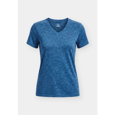 Abbildung von Under Armour Twist Sport Tshirt, Damen, Größe: XL, Aegean blue/blackout navy