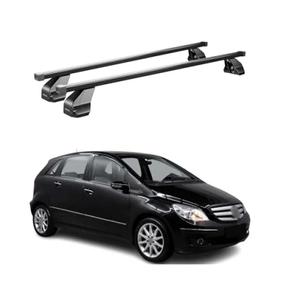 Abbildung von Menabo Stahl Gepäckträger Dachträger kompatibel mit Mercedes B Klasse W245 2005 11 Schwarz