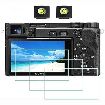 Abbildung von ULBTER Displayschutzfolie Schutzfolie für Sony A6600 a6400 a6300 a6100 a6000 Kamera &amp; Blitzschuhabdeckung Zubehör, Displayschutz 9H Härte Gehärtetes Glas 3 Stück