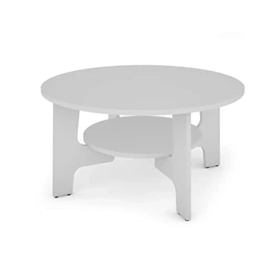 Abbildung von byLIVING Couchtisch Jonny, in verschiedenen Farbausführungen, mit Ablageboden, Durchmesser 80 cm