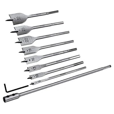 Abbildung von Rolson 48550 Flachbohrer Set für Holz, 10 Stück