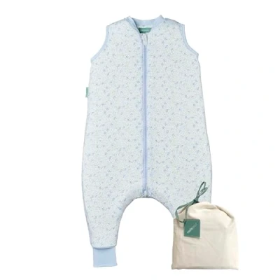 Abbildung von molis&amp;co Baby Schlafsack mit Füßen Ideal für Frühling und Herbst Babyschlafsack 1 tog Leicht gepolstert 100% Baumwolle (Oeko TEX 100), Premium Qualität Blue Lily (60 cm)