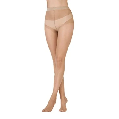 Abbildung von Pretty Polly Damen Naturals 8d Sandal Toe Tights Strumpfhose, 7 DEN, Beige (Nude Nude), Medium (Herstellergröße: ML) (3er Pack)