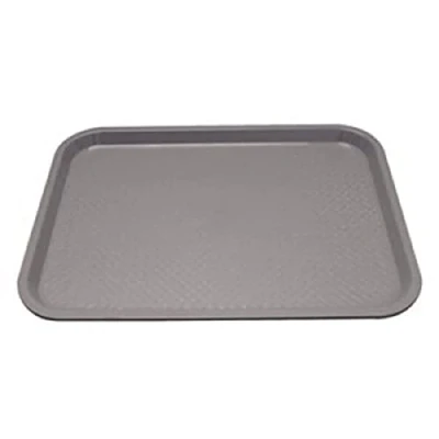 Abbildung von Olympia Kristallon Fast Food Tablett, kleine Größe: 345 x 265 mm/ 13,5 10,5 Zoll, graues Polypropylen, rechteckiges Restaurant Serviertablett aus Kunststoff, gewerbliches und Heimgebrauch, DP217