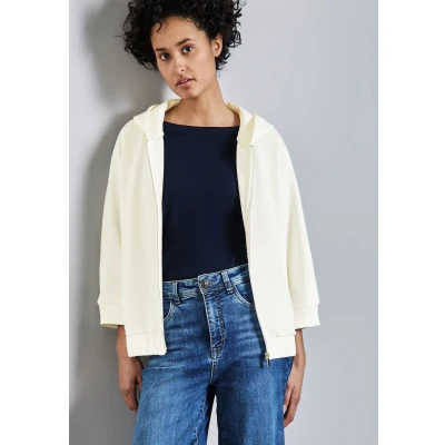 Abbildung von Street One Silklook Sweatjacke, Damen, Größe: 34, Weiß