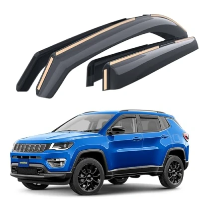 Abbildung von Goodyear Windabweiser für/kompatible mit Jeep Compass 2016 2024 SUV, Autofenster Regenschutz, Regenabweiser, Integrierte Deflektoren, 4 Stück