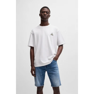 Abbildung von BOSS Fishpatch Tshirt basic, Herren, Größe: Large, White