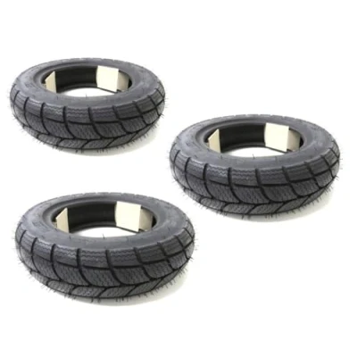 Abbildung von 3x Winterreifen Set M+S 100/90 10 61J TL Reifen für Piaggio Ape 50 TM TL1T TL6T ZAPC80 Hochwertige Ganzjahres Allwetterreifen