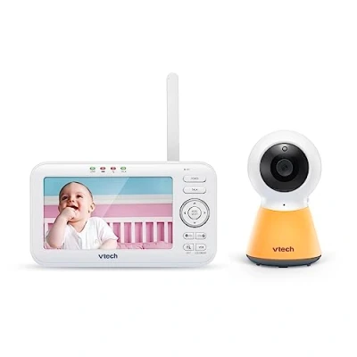 Abbildung von VTech Babymonitor VM5254 Video Babyphone Mit hoher Auflösung Klarer Sound, LCD Farbbildschirm und Nachtsichtfunktion Gegensprechfunktion, Schlafliedern Nachtlicht