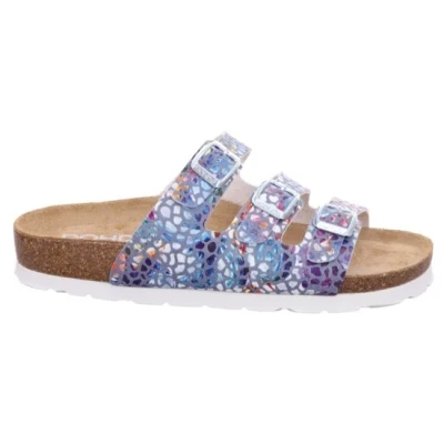 Abbildung von Rohde Pantolette &quot;Alba&quot;, Sommerschuh, Schlappen mit buntem Druck, G Weite = weit