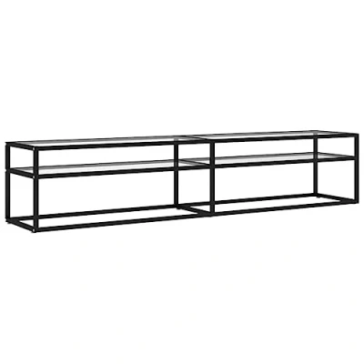 Abbildung von vidaXL TV Schrank Lowboard Möbel Tisch Board Sideboard Fernsehtisch Fernsehschrank HiFi Transparent 200x40x40,5cm Hartglas