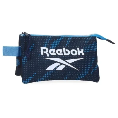Abbildung von Reebok Jhon Federmäppchen mit 3 Fächern, blau, 22 x 12 5 cm, Polyester, von Joumma Bags, Dreifaches