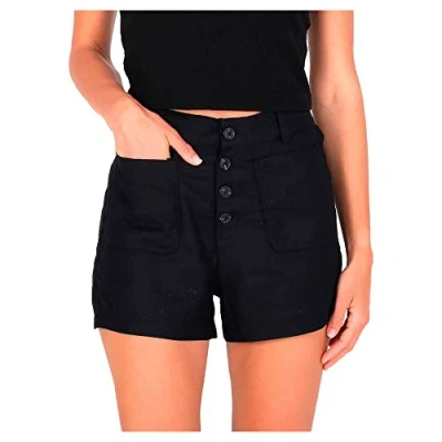 Abbildung von Hurley Damen Button Front Bermuda Shorts, Marshmallow, M