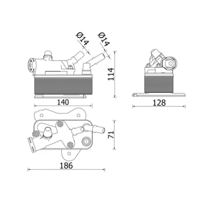 Abbildung von MAHLE ORIGINAL CLC 225 000P Ölkühler, Automatikgetriebe BMW: 5 Touring, 3 Limousine, 7