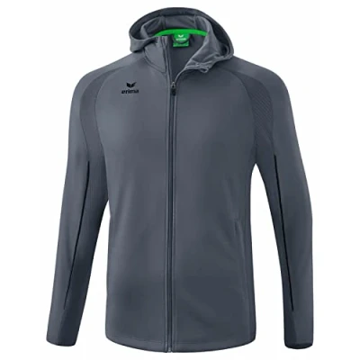 Abbildung von Erima Unisex Liga Star Trainingsjacke mit Kapuze, slate grey/schwarz, M