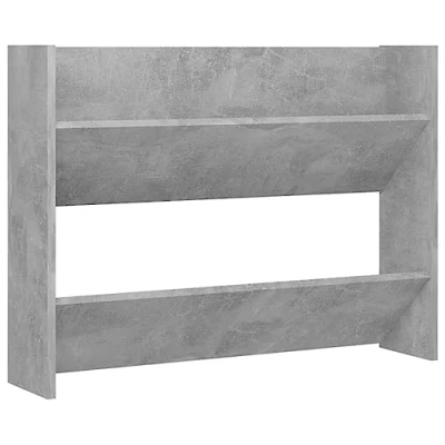 Abbildung von vidaXL Wand Schuhschrank Schuhregal Schuhablage Regal Schrank Schuhständer Wandregal Hängeschrank Schuhaufbewahrung Betongrau 80x18x60cm Holzwerkstoff
