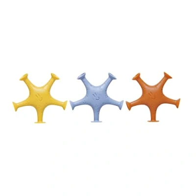 Abbildung von Ubbi Muted Color Starfish Stretch and Suction Toys, Baby Bath Accessory, Water Toys for Toddler Time Play