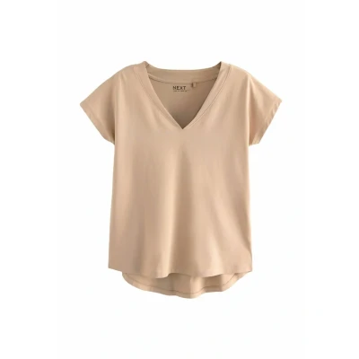 Abbildung von Next Vneck Tshirt basic, Damen, Größe: XS, New neutral