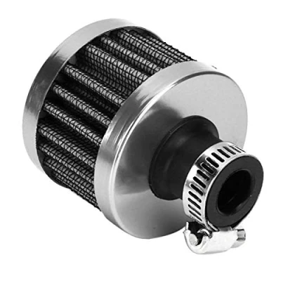 Abbildung von Terisass Luftfilter Mini Auto Lufteinlassfilter Kurbelgehäuse Entlüftungsventildeckel Entlüftungsfilter Universal 25 mm(Silber)