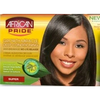 Abbildung von African Pride Olive Miracle Deep Conditioning Anti Breakage No Lye Relaxer Kit SUPER