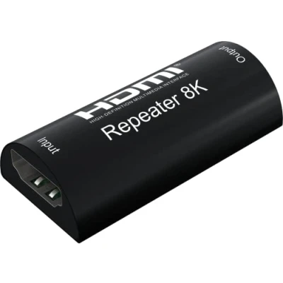Abbildung von PremiumCord 8K HDMI Repeater bis zu 25 m, 2.1, Auflösung 4320p @ 60Hz, 4K 2160p 120Hz, Full HD 1080p, 3D, HDCP 2.2, Farbe schwarz