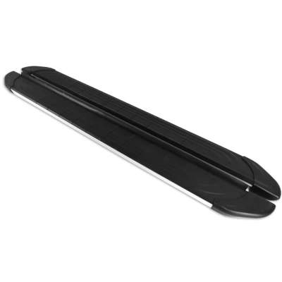 Abbildung von OMAC Trittbretter Seitenschweller kompatibel mit VW Amarok 2010 2024 Aluminium Schwarz Silber 2X