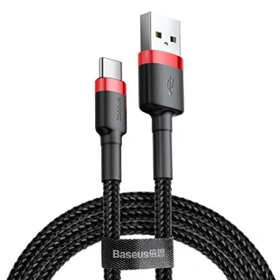 Abbildung von Baseus Cafule Cable USB to C Connect und Charge 3 A, 0.5 M (Red/Black)