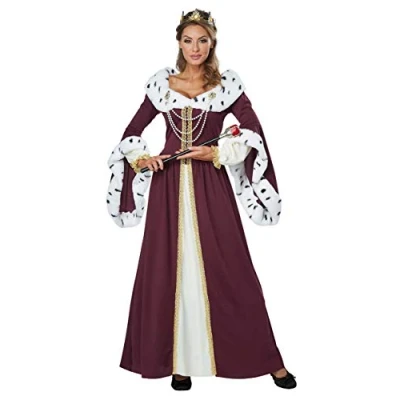 Abbildung von California Costumes Damen Kostüm Royal Queen, Rot/Ausflug, einfarbig (Getaway Solids), XL