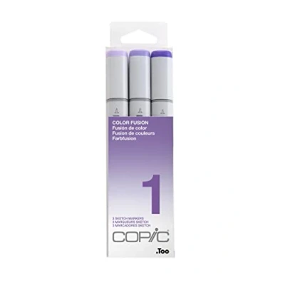 Abbildung von COPIC Sketch Marker Set &quot;Color Fusion 1&quot;, 3 Farben, professionellee Pinsel mit einer flexiblen und mittelbreiten Spitze