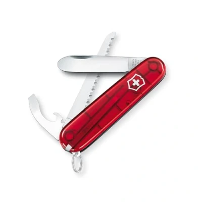 Abbildung von Victorinox Schweizer Taschenmesser Kinder, My First Victorinox, Swiss Army Knife, Multitool, 9 Funktionen, Klinge ohne Spitz, Schraubendreher