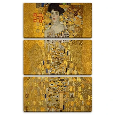 Abbildung von Printed Paintings Leinwand 3 teilig(80x120cm): Gustav Klimt Adele Bloch Bauer I (1907)