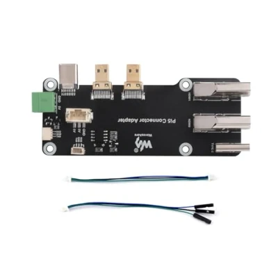 Abbildung von Waveshare Micro HDMI to Female Adapter Board Compatible with Raspberry Pi 5/4 B,Supports Dual 4K Outputs,Two Power Supply Methods