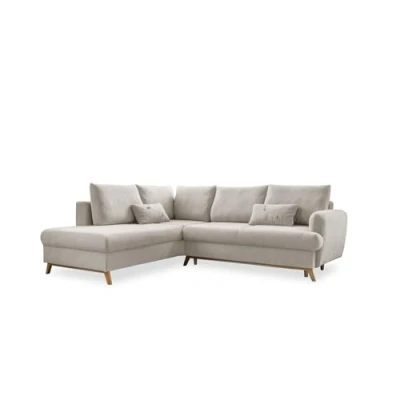 Abbildung von MIUFORM Ecksofa mit Schlaffunktion und Bettkasten Scandic Lagom L Wohnlandschaft Sofa Form Couch 3 Sitzer Bettfunktion Beige Links
