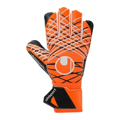 Abbildung von uhlsport Soft Resist+ Fußball Torwarthandschuhe für Kunsrasen und Hartplatz, 9.5, Fluo orange/weiß/schwarz