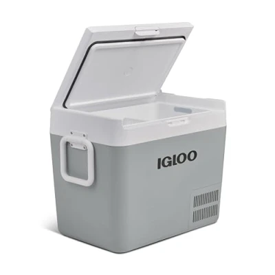 Abbildung von IGLOO ICF40 Kompressor Kühlbox mit 38 Liter Fassungsvermögen, 12/24 V und 230 V, Mini Kühlschrank für Auto, LKW, Boot, Wohnmobil Steckdose