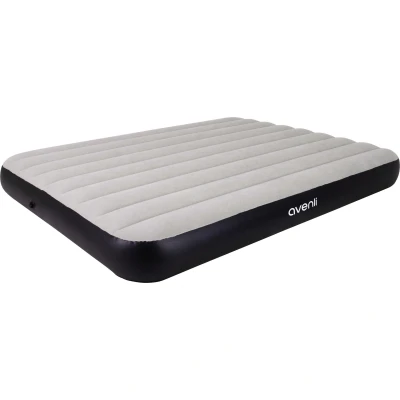 Abbildung von Avenli Luftbett Campingmatratze grau 203x152x25 cm, (Doppelbett für 2 Personen), mit beflockter Oberfläche
