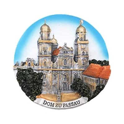 Abbildung von Dom zu Passau Deutschland 3D Kühlschrankmagnet Tourist Travel Souvenirs Handgemachte Harz Handwerk Magnetische Aufkleber Home Küche Dekoration Sammlung Geschenk