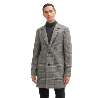 Abbildung von TOM Tailor Klassischer Mantel, Herren, Größe: XL, Ecru black houndstooth