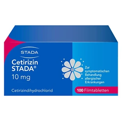 Abbildung von Cetirizin STADA 10mg Filmtabletten bei Allergien 100 St