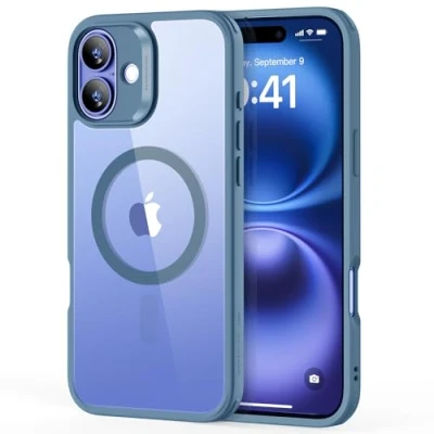 Abbildung von ESR für iPhone 16 Hülle, kompatibel mit MagSafe, stoßfester militärnorm Schutz, magnetische Handyhülle 16, Classic Hybrid Hülle (HaloLock), Klares Grün