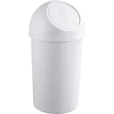 Abbildung von Helit H2401382 Push Abfallbehälter „the flip“ 45L, lichtgrau